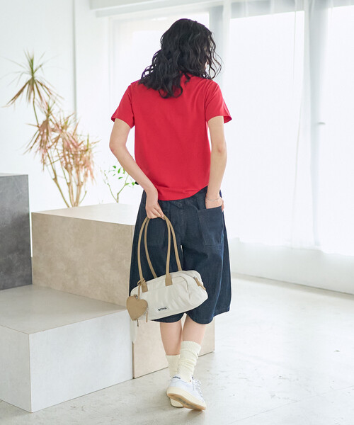 FREAK'S STORE（フリークスストア）の「OUTDOOR PRODUCTS × FREAK'S STORE/アウトドアプロダクツ 別注 ポーチ付き ワイド ボストンバッグ/チャーム付き（ボストンバッグ・レディース・ブラック/ナチュラル・ONE SIZE）」の8枚目の写真