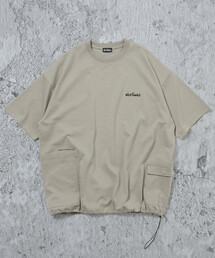 限定展開 WILD THINGS×FREAK'S STORE ワイルドシングス 別注 ビッグシルエット サイドポケット クルーネック Tシャツ