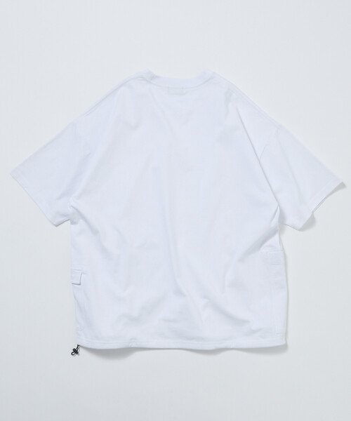 FREAK'S STORE(フリークスストア)の「限定展開 WILD THINGS×FREAK'S STORE ワイルドシングス 別注 ビッグシルエット サイドポケット クルーネック Tシャツ(Tシャツ/カットソー・メンズ・ホワイト/ブラック/アッシュグレー/グレイッシュベージュ/杢グレー・LARGE/MEDIUM/SMALL)」の12枚目の写真