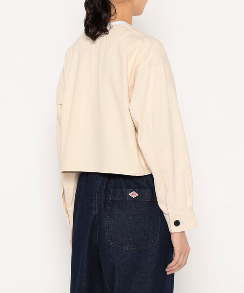 Women's Cotton Drill Collarless Short Jacket(ノーカラージャケット Women's Cotton Drill Collarless Short Jacket(ノーカラージャケット