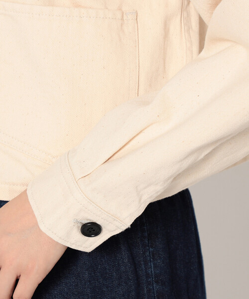 Women's Cotton Drill Collarless Short Jacket(ノーカラージャケット Women's Cotton Drill Collarless Short Jacket(ノーカラージャケット