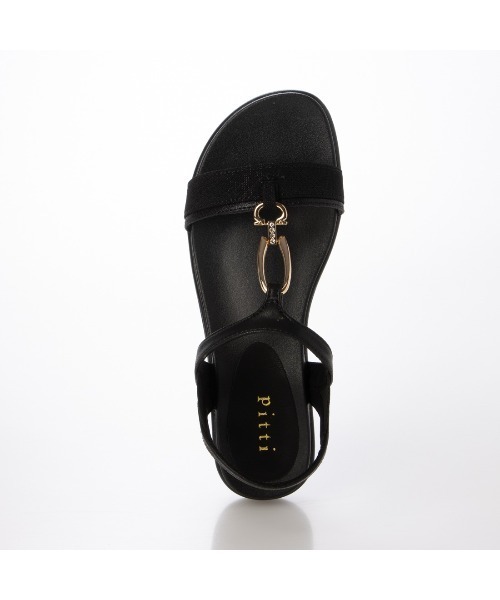 Pitti(ピッティ)の「【WEB限定】ダブルリングフラットサンダル(サンダル・レディース・ブラウン/アイボリー/ブラック・L/M/S)」の6枚目の写真