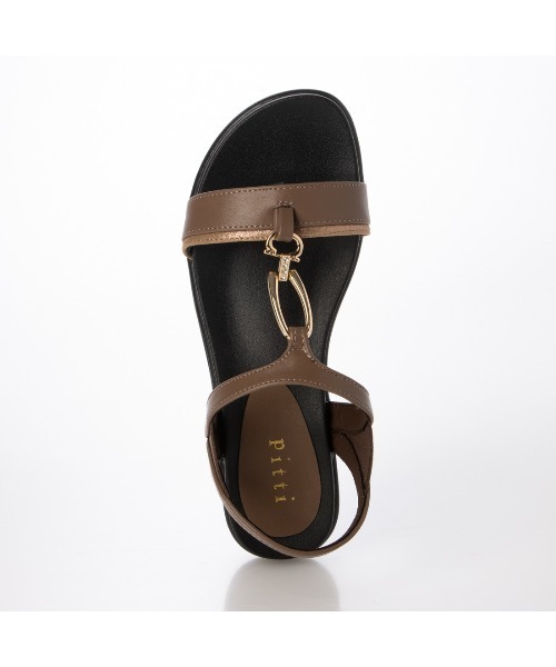 Pitti(ピッティ)の「【WEB限定】ダブルリングフラットサンダル(サンダル・レディース・ブラウン/アイボリー/ブラック・L/M/S)」の10枚目の写真
