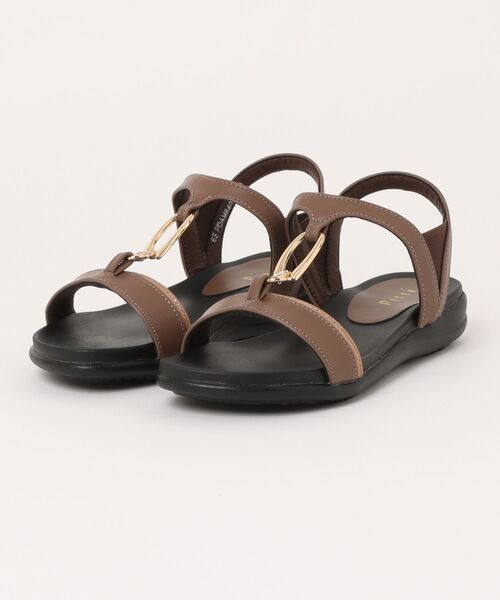 Pitti(ピッティ)の「【WEB限定】ダブルリングフラットサンダル(サンダル・レディース・ブラウン/アイボリー/ブラック・L/M/S)」の13枚目の写真