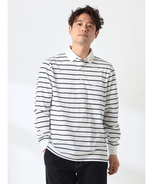 McGREGOR(マックレガー)の「ボーダーポロ(ポロシャツ・メンズ・アイボリー/ライトグリーン/ネイビー・L/XL/M)」の2枚目の写真