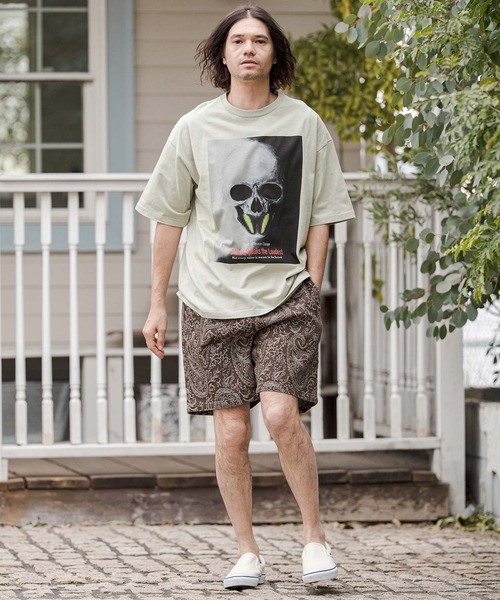 CAMBIO(カンビオ)の「mp14678-Paisley Denim Short Pants ショートパンツ(CAM26SS-013)(その他パンツ・メンズ・ブラウン系その他/ブラック系その他/ネイビー系・L/M/S)」の6枚目の写真