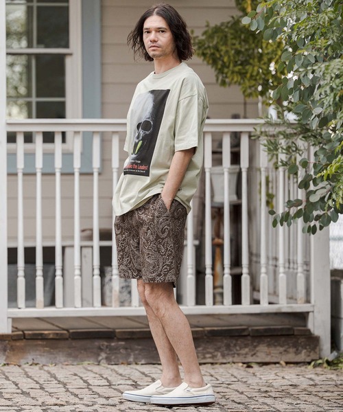 CAMBIO(カンビオ)の「mp14678-Paisley Denim Short Pants ショートパンツ(CAM26SS-013)(その他パンツ・メンズ・ブラウン系その他/ブラック系その他/ネイビー系・L/M/S)」の7枚目の写真
