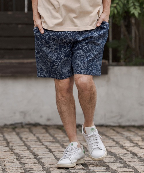 CAMBIO(カンビオ)の「mp14678-Paisley Denim Short Pants ショートパンツ(CAM26SS-013)(その他パンツ・メンズ・ブラウン系その他/ブラック系その他/ネイビー系・L/M/S)」の9枚目の写真