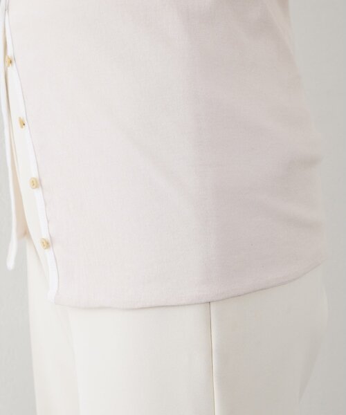 Whim Gazette（ウィムガゼット）の「【GEMINI】マルチwayノースリーブカットソー（タンクトップ・レディース・オフホワイト/ブラウン・FREE）」の5枚目の写真