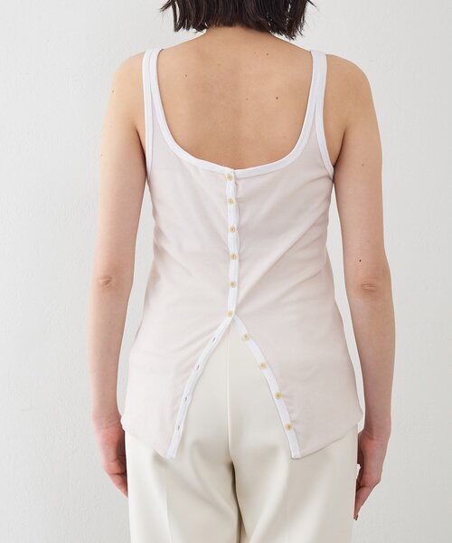 Whim Gazette（ウィムガゼット）の「【GEMINI】マルチwayノースリーブカットソー（タンクトップ・レディース・オフホワイト/ブラウン・FREE）」の9枚目の写真