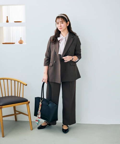 GLOBAL WORK(グローバルワーク)の「菅谷梨沙子さんコラボ/A4トートバッグ/643223(トートバッグ・レディース・ブラック/ダークブラウン・FREE)」の3枚目の写真