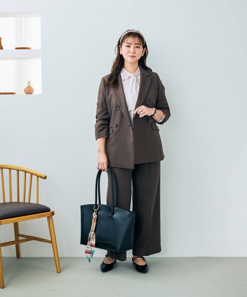 GLOBAL WORK(グローバルワーク)の「菅谷梨沙子さんコラボ/A4トートバッグ/643223(トートバッグ・レディース・ブラック/ダークブラウン・FREE)」の5枚目の写真