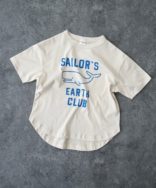 jeans-b 2nd（ジーンズベーセカンド）の「Jeans-b 2nd/ジーンズベーセカンド EARTH CLUB Tシャツ（Tシャツ/カットソー・キッズ・ブルー/アイボリー・120cm/130cm/140cm/150cm/160cm/110cm）」の10枚目の写真