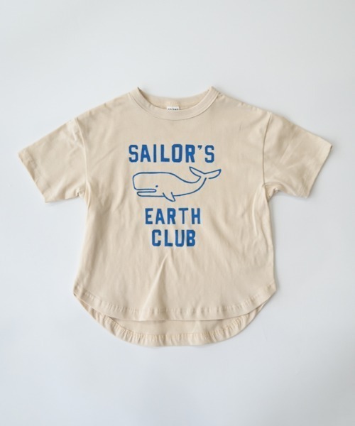 jeans-b 2nd（ジーンズベーセカンド）の「Jeans-b 2nd/ジーンズベーセカンド EARTH CLUB Tシャツ（Tシャツ/カットソー・キッズ・ブルー/アイボリー・120cm/130cm/140cm/150cm/160cm/110cm）」の6枚目の写真