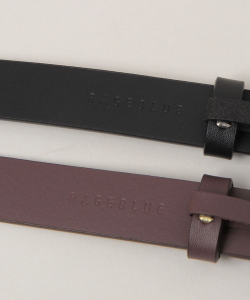 RAGEBLUE（レイジブルー）の「レザースクエアベルト（ベルト・レディース・ブラック/ダークブラウン・FREE）」の6枚目の写真