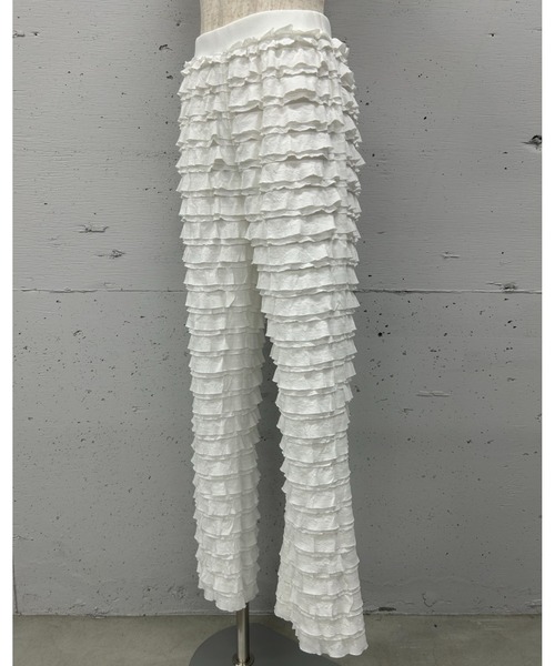 PROVOKE (プロヴォーク)の「FRILL PANTS(その他パンツ・レディース・オフホワイト/ブラック・FREE)」の4枚目の写真