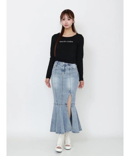 EATME（イートミー）の「【marie claire×EATME】キラキラストーンロゴTシャツ（Tシャツ/カットソー・レディース・ブラック/ピンク/オフホワイト・FREE）」の17枚目の写真