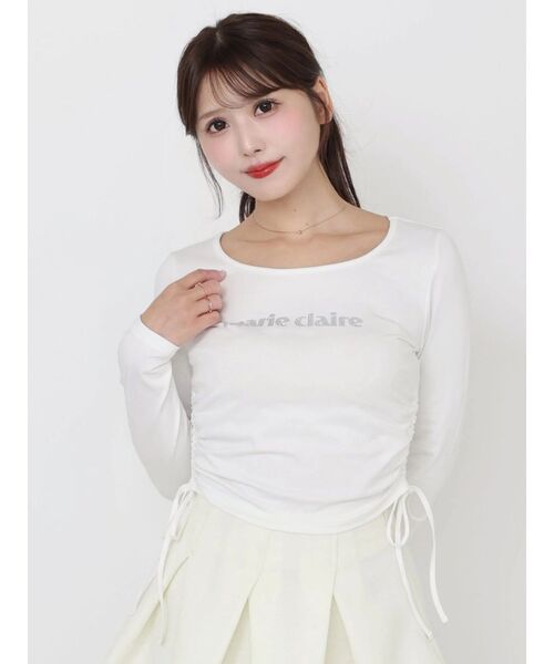 EATME（イートミー）の「【marie claire×EATME】キラキラストーンロゴTシャツ（Tシャツ/カットソー・レディース・ブラック/ピンク/オフホワイト・FREE）」の19枚目の写真