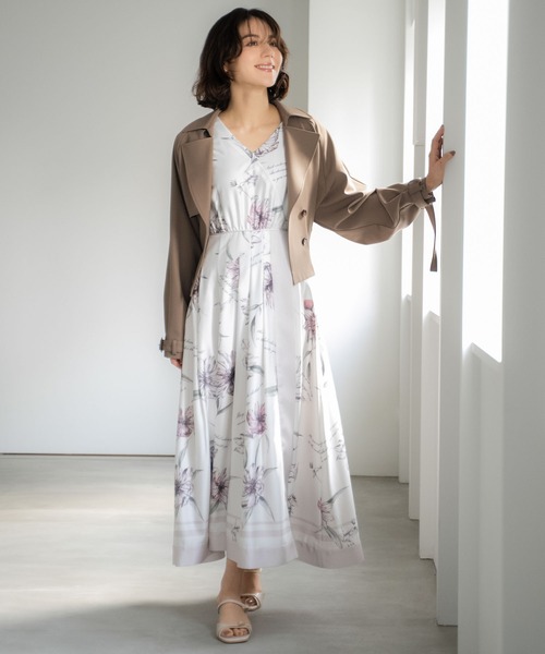 NOELA（ノエラ）の「【新色/SSサイズあり】スカーフプリントワンピース（ワンピース・レディース・カーキ/ピンク/ネイビー・M/S）」の10枚目の写真