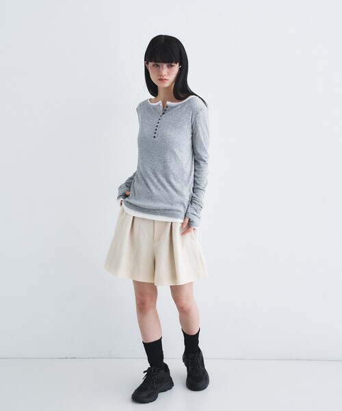 CODE A（コードエー）の「henry long sleeve（Tシャツ/カットソー・レディース・グレー/ホワイト/ライトイエロー系・00）」の11枚目の写真