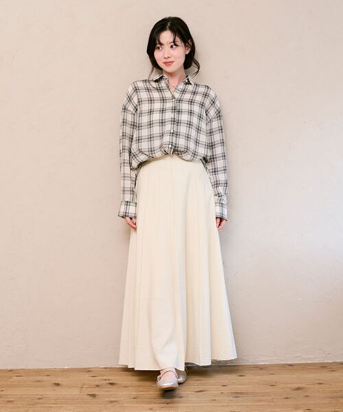 le.coeur blanc（ルクールブラン）の「シアーチェックオーバーシャツ（シャツ/ブラウス・レディース・ホワイト系その他/ブルー系その他4・38）」の14枚目の写真