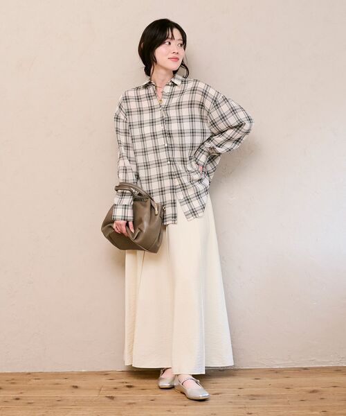 le.coeur blanc（ルクールブラン）の「シアーチェックオーバーシャツ（シャツ/ブラウス・レディース・ホワイト系その他/ブルー系その他4・38）」の15枚目の写真