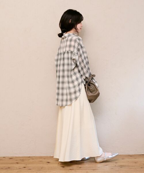 le.coeur blanc（ルクールブラン）の「シアーチェックオーバーシャツ（シャツ/ブラウス・レディース・ホワイト系その他/ブルー系その他4・38）」の16枚目の写真