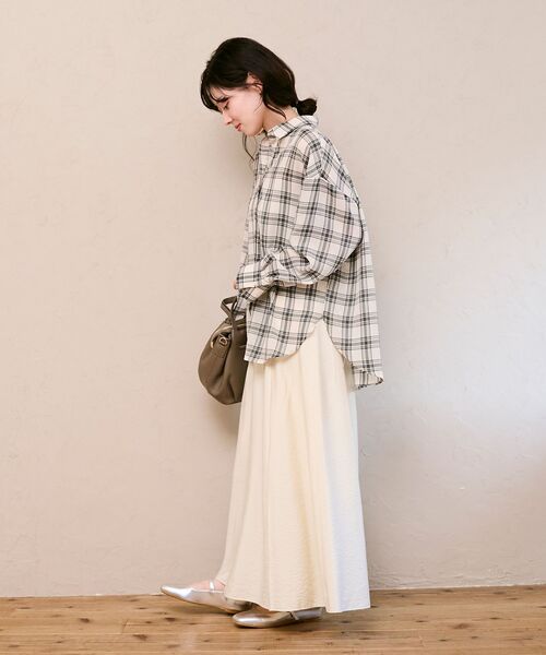 le.coeur blanc（ルクールブラン）の「シアーチェックオーバーシャツ（シャツ/ブラウス・レディース・ホワイト系その他/ブルー系その他4・38）」の17枚目の写真