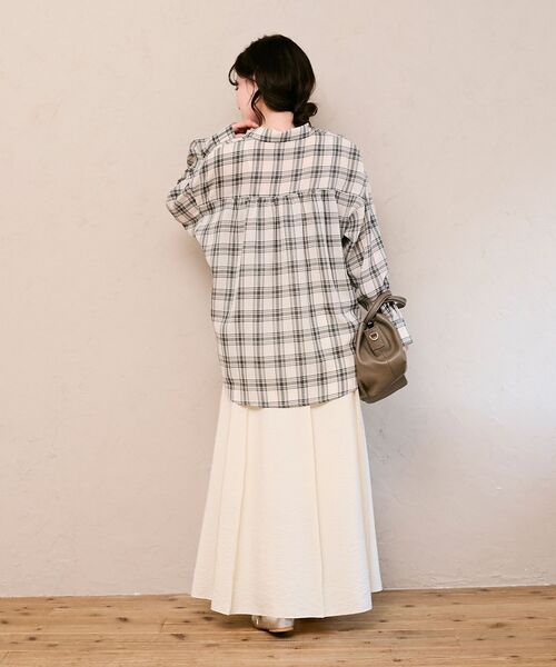 le.coeur blanc（ルクールブラン）の「シアーチェックオーバーシャツ（シャツ/ブラウス・レディース・ホワイト系その他/ブルー系その他4・38）」の18枚目の写真