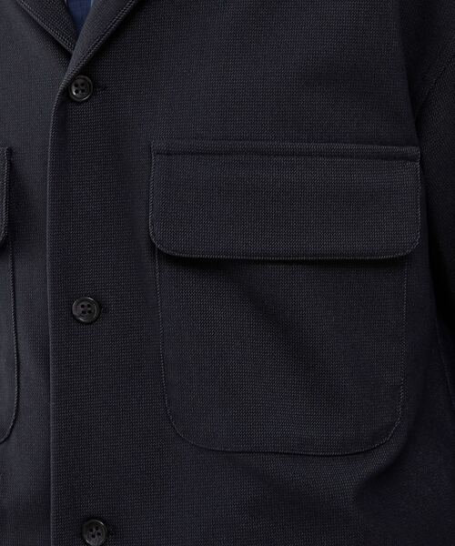 MEN'S MELROSE（メンズメルローズ）の「デニムルックトリコットシャツジャケット（カバーオール・メンズ・ブラック/ネイビー・4/3/2）」の8枚目の写真