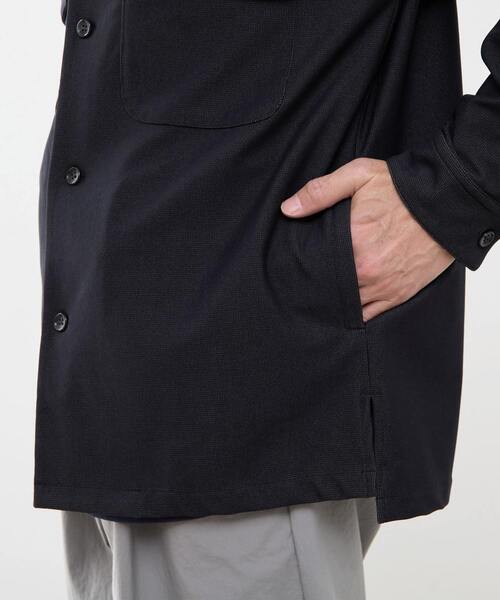 MEN'S MELROSE（メンズメルローズ）の「デニムルックトリコットシャツジャケット（カバーオール・メンズ・ブラック/ネイビー・4/3/2）」の9枚目の写真