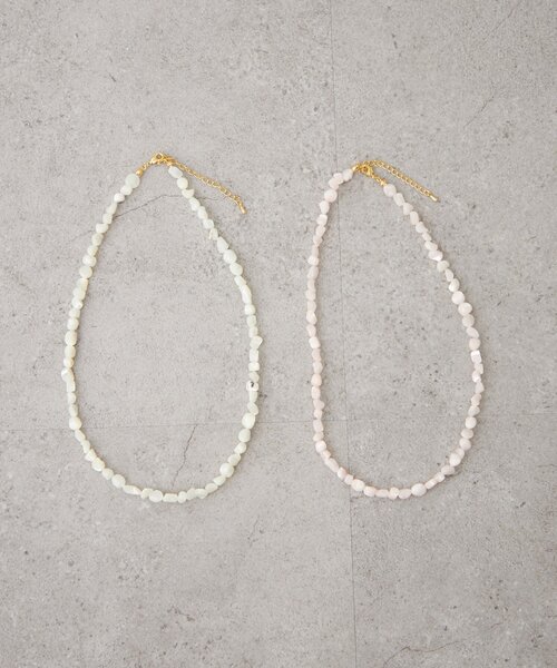 mystic（ミスティック）の「パールストーンネックレス（ネックレス・レディース・アイボリー/ピンク・ONE SIZE）」の7枚目の写真