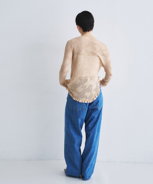 CODE A(コードエー)の「flower mesh pullover(ニット/セーター・レディース・ベージュ系3/ホワイト系4・00)」の13枚目の写真