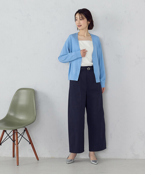 COMME CA ISM（コムサイズム）の「【ウォッシャブル・UVカット】ベーシック カーディガン（カーディガン/ボレロ・レディース・ブラック/アイボリー/ブルー/ネイビー・LARGE/MEDIUM）」の6枚目の写真