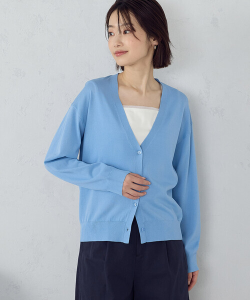 COMME CA ISM（コムサイズム）の「【ウォッシャブル・UVカット】ベーシック カーディガン（カーディガン/ボレロ・レディース・ブラック/アイボリー/ブルー/ネイビー・LARGE/MEDIUM）」の10枚目の写真