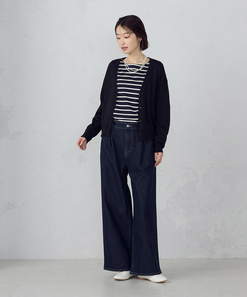 COMME CA ISM（コムサイズム）の「【ウォッシャブル・UVカット】ベーシック カーディガン（カーディガン/ボレロ・レディース・ブラック/アイボリー/ブルー/ネイビー・LARGE/MEDIUM）」の12枚目の写真