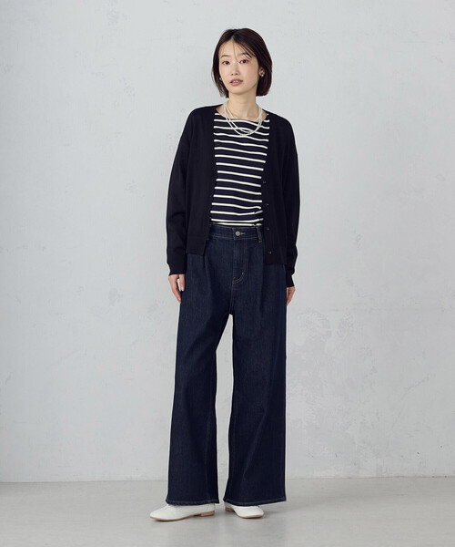 COMME CA ISM（コムサイズム）の「【ウォッシャブル・UVカット】ベーシック カーディガン（カーディガン/ボレロ・レディース・ブラック/アイボリー/ブルー/ネイビー・LARGE/MEDIUM）」の13枚目の写真