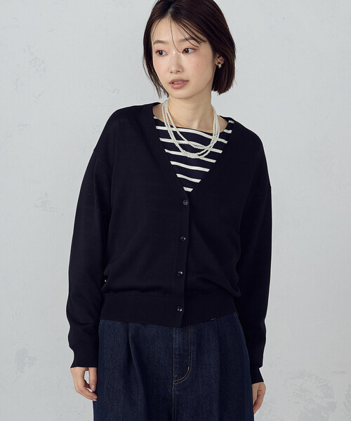COMME CA ISM（コムサイズム）の「【ウォッシャブル・UVカット】ベーシック カーディガン（カーディガン/ボレロ・レディース・ブラック/アイボリー/ブルー/ネイビー・LARGE/MEDIUM）」の15枚目の写真