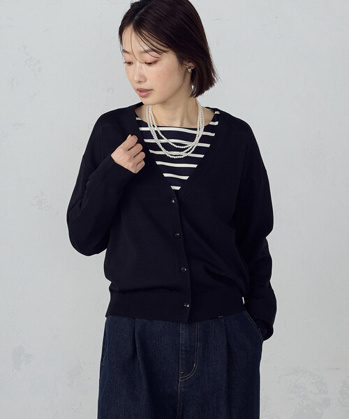 COMME CA ISM（コムサイズム）の「【ウォッシャブル・UVカット】ベーシック カーディガン（カーディガン/ボレロ・レディース・ブラック/アイボリー/ブルー/ネイビー・LARGE/MEDIUM）」の16枚目の写真