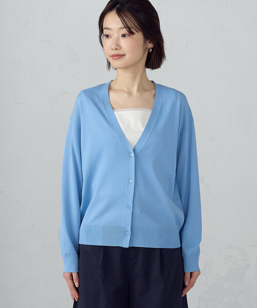 COMME CA ISM（コムサイズム）の「【ウォッシャブル・UVカット】ベーシック カーディガン（カーディガン/ボレロ・レディース・ブラック/アイボリー/ブルー/ネイビー・LARGE/MEDIUM）」の22枚目の写真