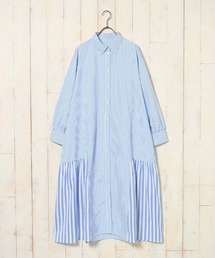 Bleu Bleuet（ブルーブルーエ）の「パッチワークストライプワンピース（ワンピース）」