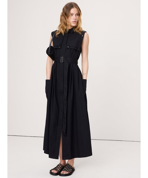 Banana Republic(バナナリパブリック)の「ストレッチコットン ユーティリティ マキシドレス(ワンピース・レディース・ベージュ/ブラック・XS/S/M/L)」の2枚目の写真