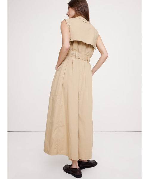 Banana Republic(バナナリパブリック)の「ストレッチコットン ユーティリティ マキシドレス(ワンピース・レディース・ベージュ/ブラック・XS/S/M/L)」の4枚目の写真