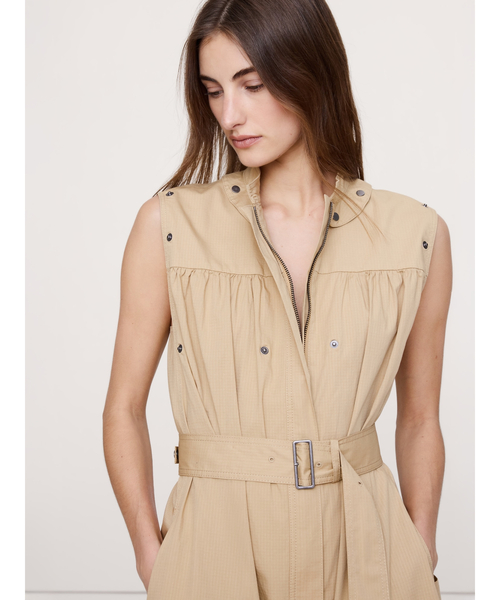 Banana Republic(バナナリパブリック)の「ストレッチコットン ユーティリティ マキシドレス(ワンピース・レディース・ベージュ/ブラック・XS/S/M/L)」の6枚目の写真