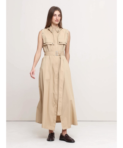 Banana Republic(バナナリパブリック)の「ストレッチコットン ユーティリティ マキシドレス(ワンピース・レディース・ベージュ/ブラック・XS/S/M/L)」の8枚目の写真