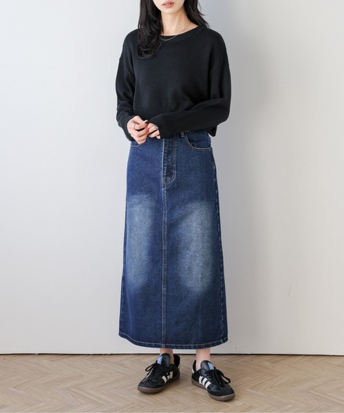 AMELY(エミリー)の「ショートニット×フリルキャミ2点セット(アンサンブル・レディース・グレー/ブラック/ベージュ・フリー)」の7枚目の写真