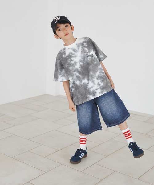 BAYFLOW（ベイフロー）の「[毎年大人気!!]タイダイプリントT(KIDS)（Tシャツ/カットソー・キッズ・チャコール/ピンク/ブルー・120cm/110cm/130cm/150cm/140cm）」の6枚目の写真