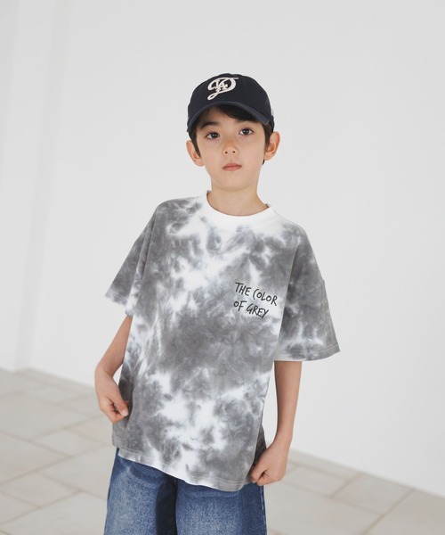 BAYFLOW（ベイフロー）の「[毎年大人気!!]タイダイプリントT(KIDS)（Tシャツ/カットソー・キッズ・チャコール/ピンク/ブルー・120cm/110cm/130cm/150cm/140cm）」の8枚目の写真