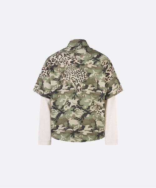 U:UME(ユーム)の「Leopard Camou Short Sleeve Shirt(シャツ/ブラウス・メンズ・グリーン・MEDIUM/LARGE/X-LARGE)」の2枚目の写真