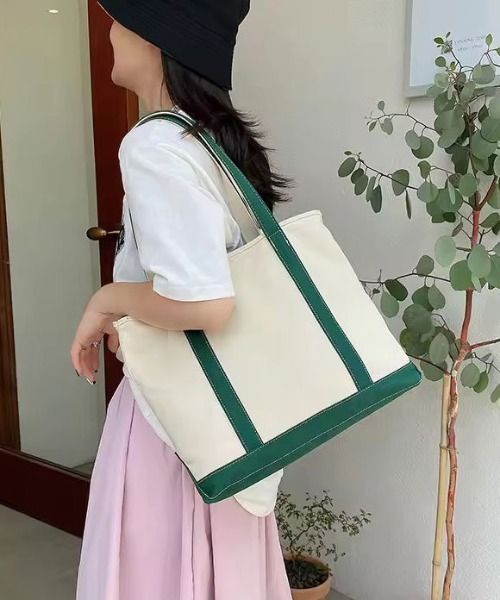 ammy.(エイミードット)の「【 ammy. / エイミードット 】 カラー パイピング キャンバス トートバッグ(トートバッグ・レディース・ブラウン/グリーン/レッド/ブラック・FREE)」の6枚目の写真